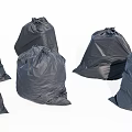 Black Plastic Trash Bags For Home Waste Disposal And Garbage Management