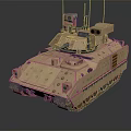 Modern Sand Colored Military Vehicle With Surveillance Sensors And Antennas On Tracked Chassis