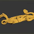 turtle gold turtle openwork carving metal turtle cartoon turtle snapping turtle hawksbill turtle reptile 3d model