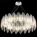 Modern Leaf Shaped Transparent Chandelier with Unique Design and Soft Lighting Effect 3d model