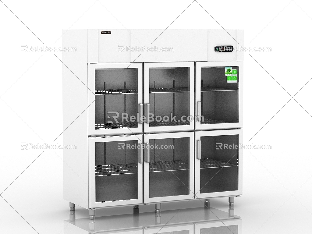 Modern Fridge Freezer 3d model