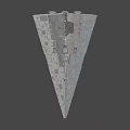 Epic Game Movie Character Large Spaceship 3D Model With Detailed Surface And Command Tower