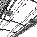 Modern duct air conditioning outlet air conditioning duct machine coil ceiling electromechanical air conditioning air conditioning several points spray smoke sensor 3d model