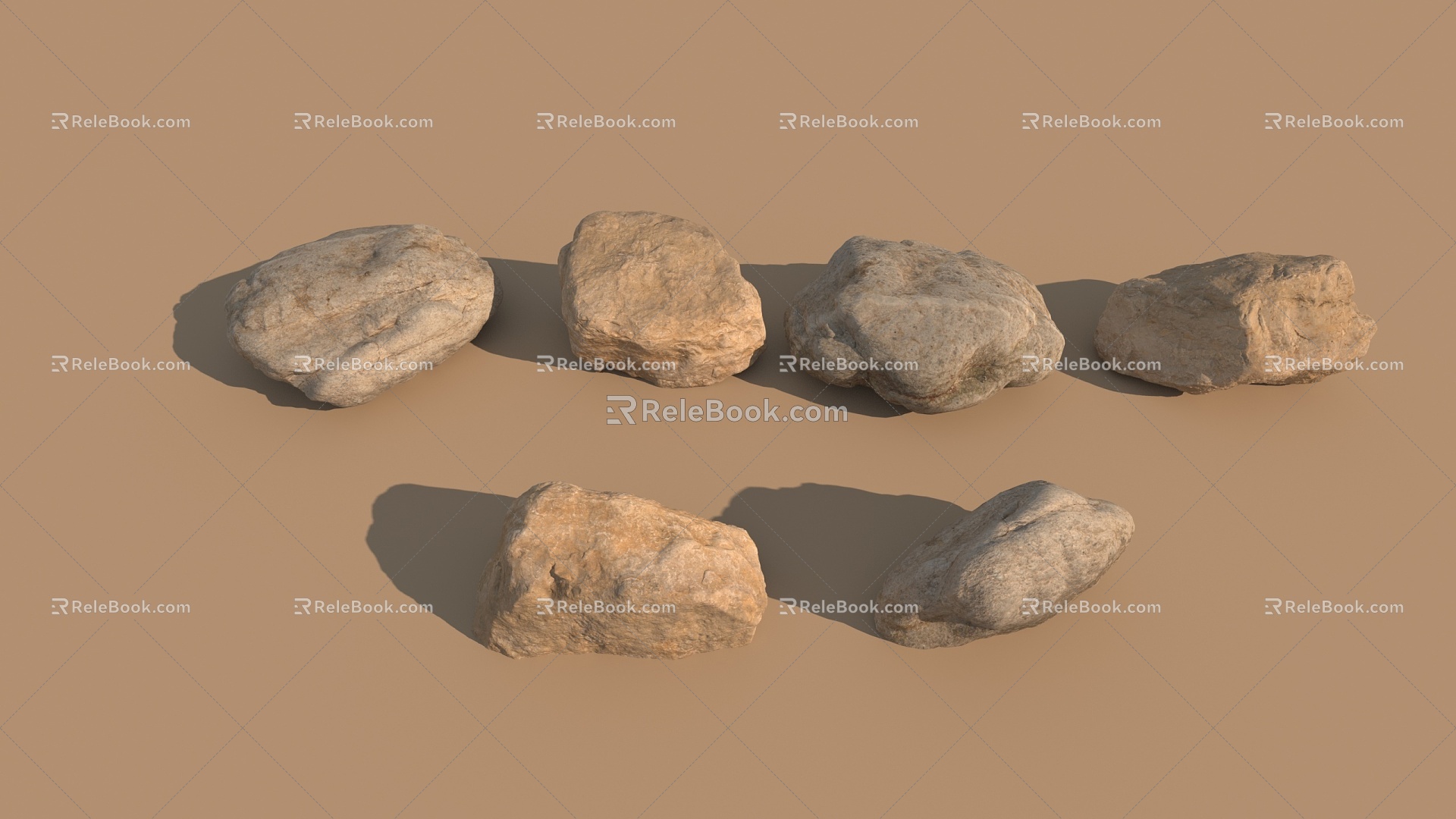 Outdoor Stone Fine Mold Stone Real 3d model