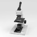 modern microscope 3d model