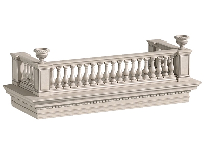 European Balcony Railing Gypsum Railing Fence model