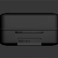 Black Hard Shell Suitcase With Telescopic Handle And Rolling Wheels For Travel