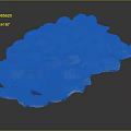 Unique Terrain Composed of Hexagonal Gray Blue Stones With Shiny Surface and Stacked Structure