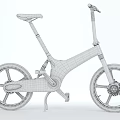 COOGHI Blue Folding Bicycle With Modern Design Lightweight Frame And Black Wheels