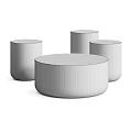 Modern Cylindrical Coffee Table with Multiple Colors Including Olive Blue Gray and Black 3d model