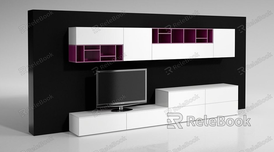 Modern TV Background Cabinet Cabinet Wall model