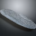 Abstract Granular Terrain With Oval Shape Silver Gray Surface Detailed Structure 3d model