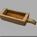 Durable Hardware Tools With Wooden Handle And Rectangular Groove For Handcraft Work 3d model