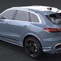 Light Blue Audi SUV With Modern Design And Black Wheels 3d model