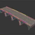 Classic Stone Arch Bridge Structure Featuring Multiple Arches Stone Piers and Smooth Deck Surface