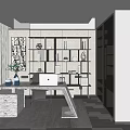 Modern study 3d model