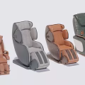 Modern Massage Chairs With Brown Gray Orange Green And Ergonomic Design