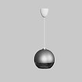 Modern Spherical Pendant Light With Metallic Silver Finish And Transparent Bottom Design