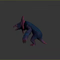 Pink And Purple Monster Doll With Sharp Teeth Claws And Textured Skin