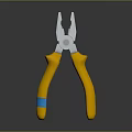 Yellow Handle Pliers with Blue Stripe Practical Hardware Tool for Household Repairs