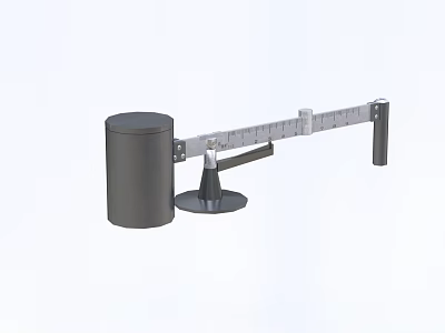 Manual Hardware Measuring Tool With Cylindrical Weight And Graduated Scale 3d model