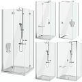 Modern Shower Sauna Design With Glass Enclosure And Chrome Fixtures