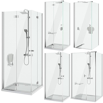 modern shower room glass shower room 3d model