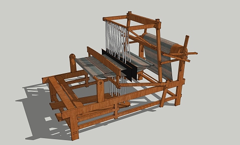 Chinese-style loom 3d model