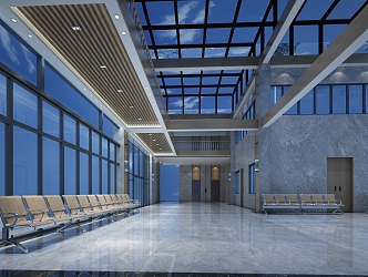 Modern Hall Office Hall 3d model