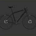 Sleek Modern Dark Bicycle Featuring Simple Frame And Large Shiny Wheels