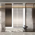 Modern Metal Partition Screens With Geometric Patterns For Interior Decor