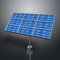 Solar Powered Laptop Charger Panel With Blue Solar Cells And Metal Stand