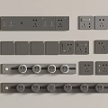 Modern socket switch socket rail socket smart switch removable 3d model