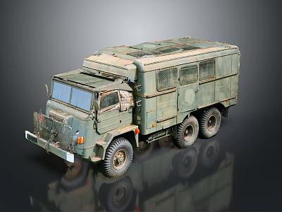 Military 6x6 Utility Vehicle With Rugged Exterior And Off Road Performance 3d model