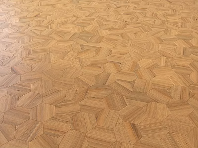 Wooden Flooring With Stylish Geometric Parquet Pattern Light Natural Wood Tone And Smooth Surface 3d model
