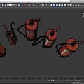Fire Extinguisher Fire Extinguisher Combination Fire Equipment Handheld Fire Extinguisher Small Fire Extinguisher Low Face Low Number Low Model Simple Model Game Video Level Super Realistic 3d model