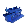 Blue Industrial Mechanical Equipment With Base Frame And Supporting Components