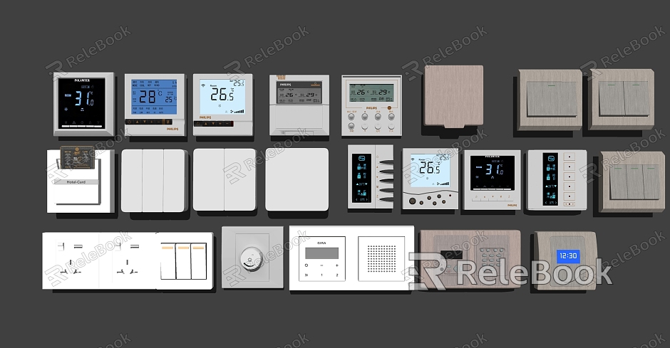 Modern switch air conditioner switch floor heating switch switch panel combination model