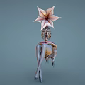 Game Movie Fantasy Character With Lily Flower Skeleton And Pale Female Legs