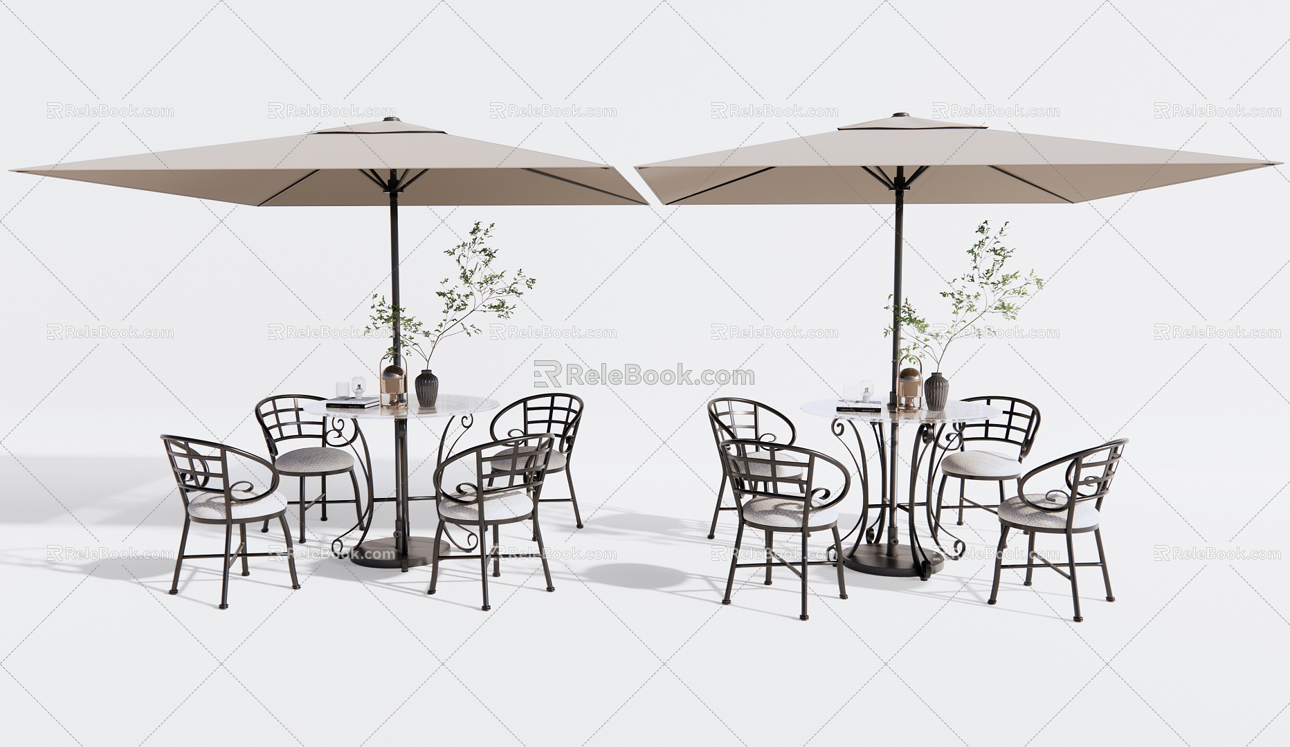 Modern Outdoor Table and Chair Outdoor Leisure Table and Chair model