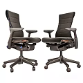 Modern Ergonomic Office Chair With Adjustable Armrests Comfortable Fabric Seat And Swivel Wheels
