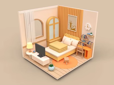 cartoon small house 3d model cartoon small house 3d model
