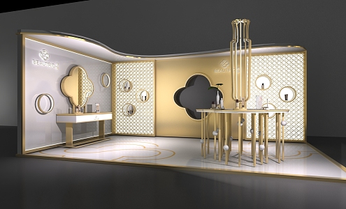 Light Luxury Cosmetics Store Cosmetics Display 3d model