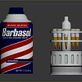 Barbasol Shaving Tool Organizer Device With Multiple Blade Holders And Cream