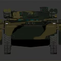 Modern Armored Military Vehicle Featuring Camouflage Paint Tracked Design And Turret