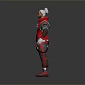 A Man Wearing Red Hoodie Black Pants And Red Shoes With Sunglasses 3D Character Design