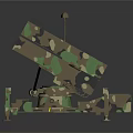 Camouflage Military Weapon Launcher System With Tactical Mobile Stand Structure 3d model