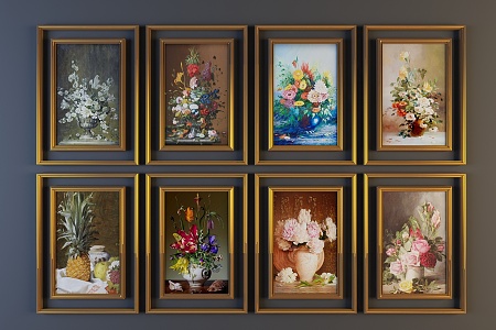 Modern Oil Painting Decorative Painting 3d model