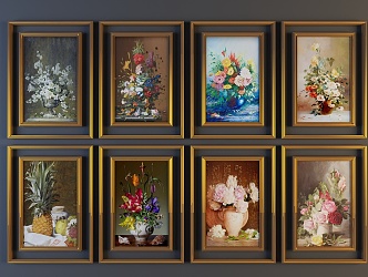 Modern Oil Painting Decorative Painting 3d model