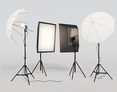 Modern photography lamp 3d model